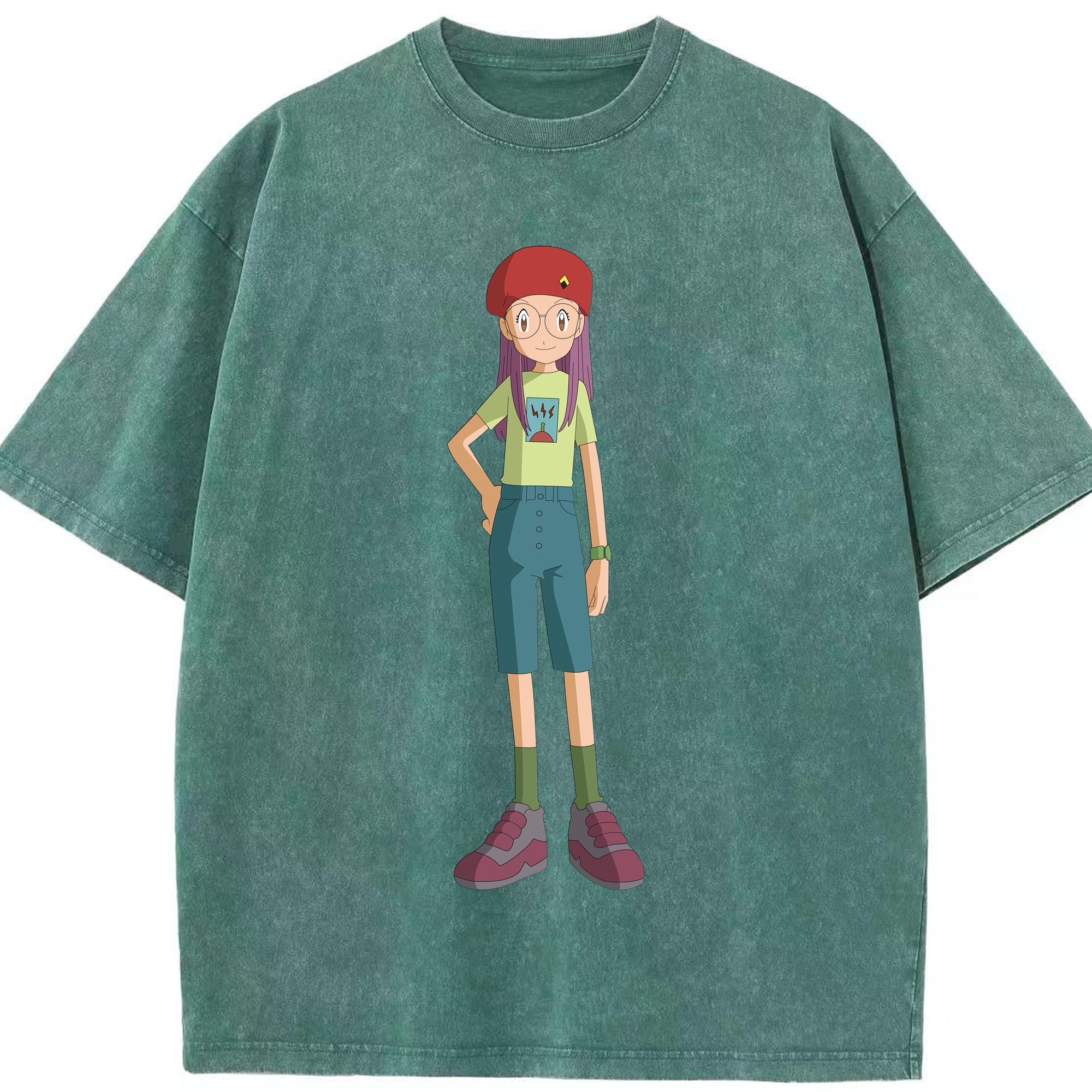（画像用） Digimon デジタルモンスター/デジモン 綿100% ヴィンテージ風 半袖Tシャツ（フロントプリント）